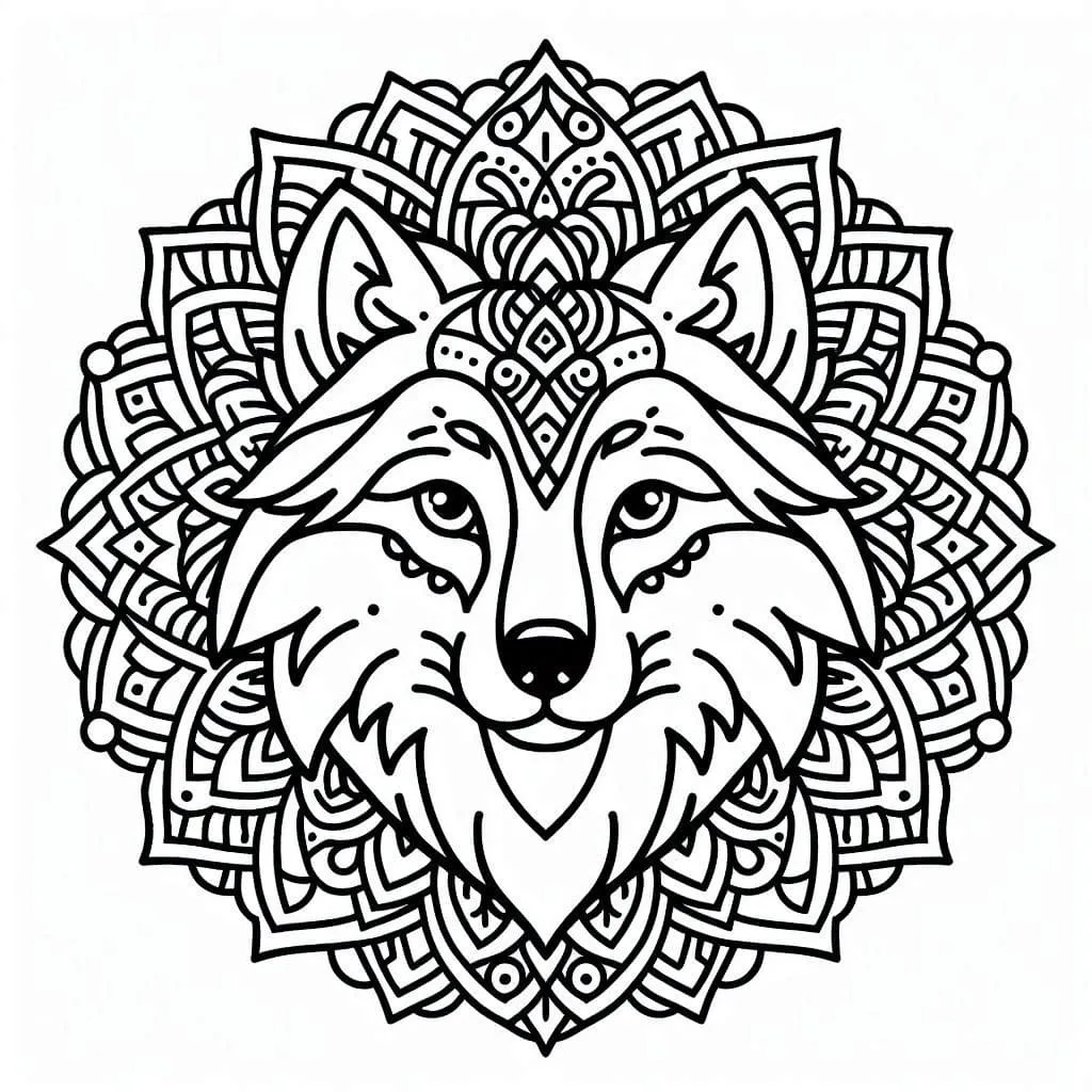 Mandalas Loup 4